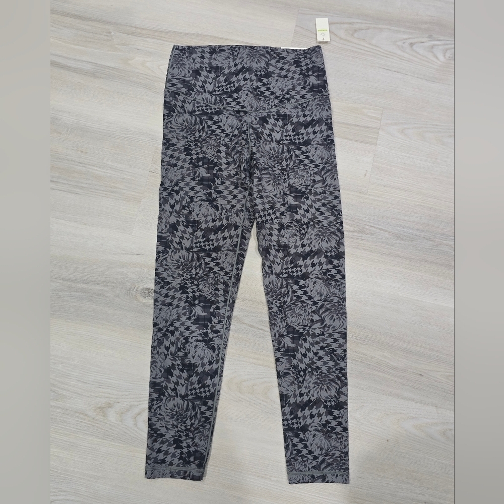 aerie Black & Gray High-Rise Patterned Leggings